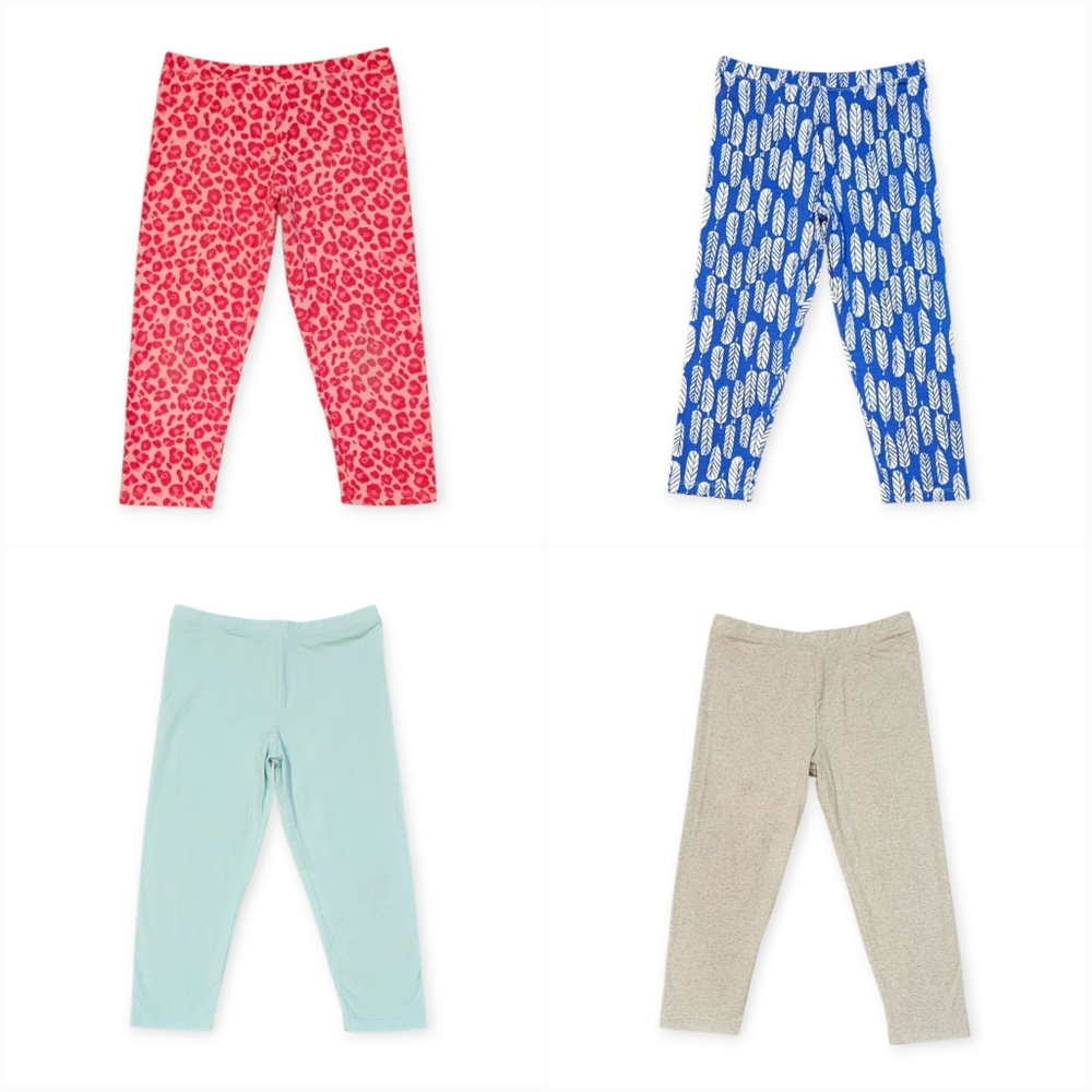 Lot of 4 - Like New, Girl's Cropped Capri Leggings Size XXL 14-16